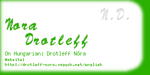 nora drotleff business card